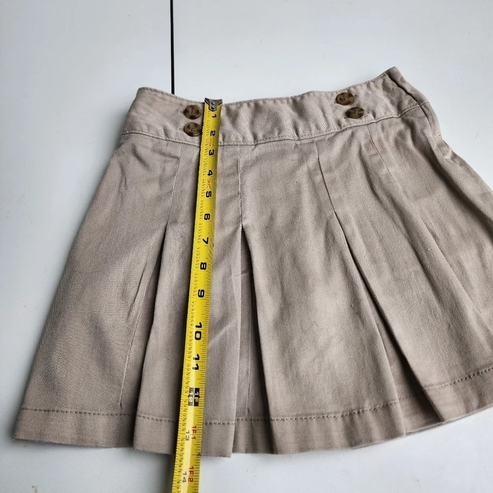 Lot Of 2 Old Navy Girls Stretch Adjastable Uniform Skort Khaki School Skirt Sz S